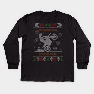 Moto Christmas Kids Long Sleeve T-Shirt